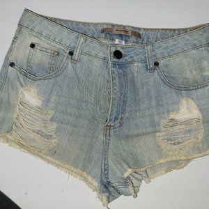 Denim short short